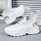 Damen Atmungsaktive Komfort Sneakers mit elastischer Schnürung