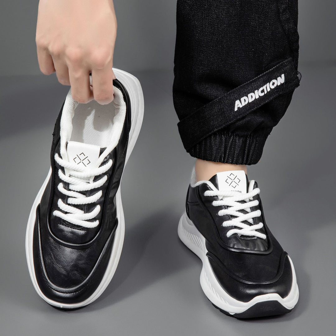 Damen Sportliche Leder Sneakers mit dämpfender Laufsohle und atmungsaktiver Konstruktion R&B