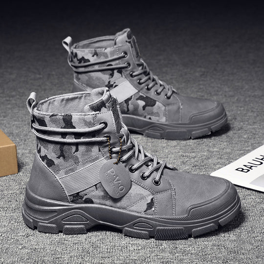 Damen Hohe Sneaker im modernen Camouflage-Stil mit robustem Sohlenprofil R&B
