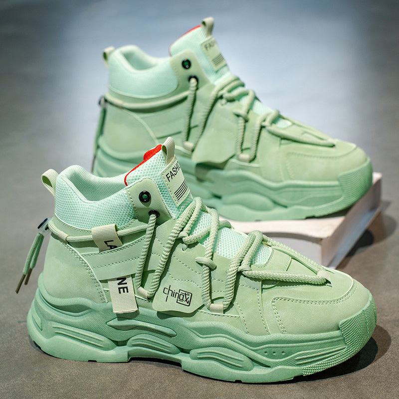 Damen Modische High-Top Sneakers mit robustem Design und atmungsaktiver Oberflächenstruktur R&B