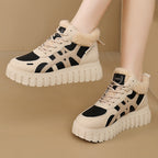 Damen High-Top Sneakers mit kuscheligem Innenfutter und robustem Sohlenprofil R&B