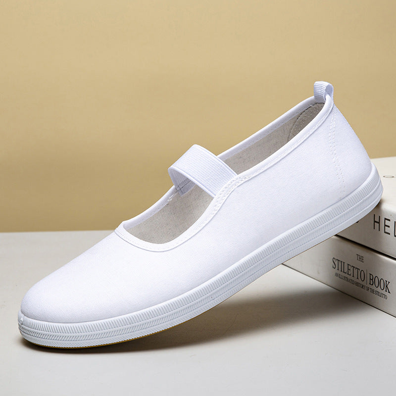 Damen Bequeme Stoffschuhe mit elastischem Riemen R&B