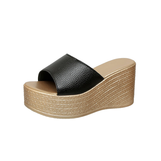 Damen Wedge-Pantoletten mit modischem Riemen R&B