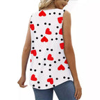 Damen Modisches Kettendruck-Top R&B