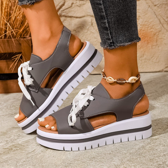 Damen modische Sandaletten mit offenen Zehen und frischem Design R&B