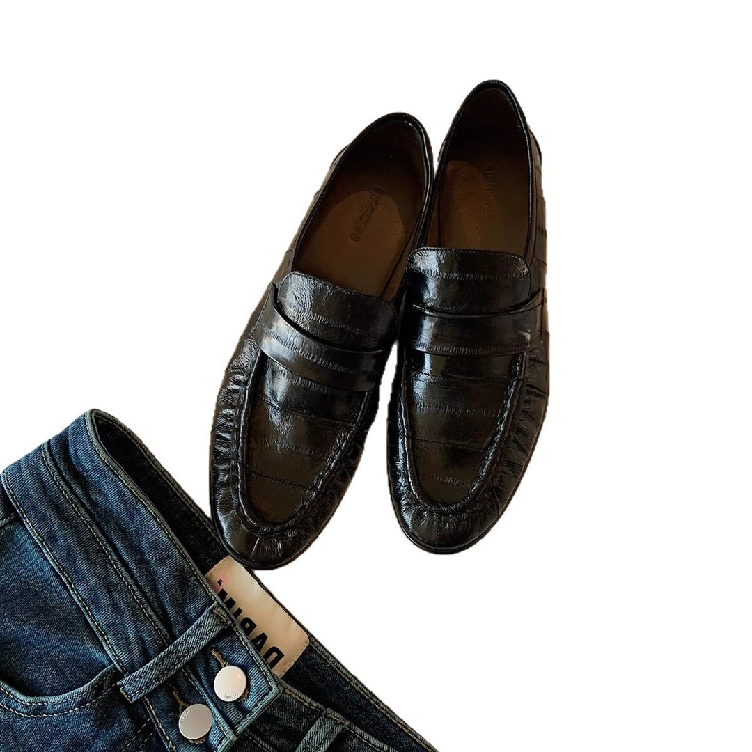 Damen Mokassins mit hochwertigem Lederdesign und modischem Riemen R&B