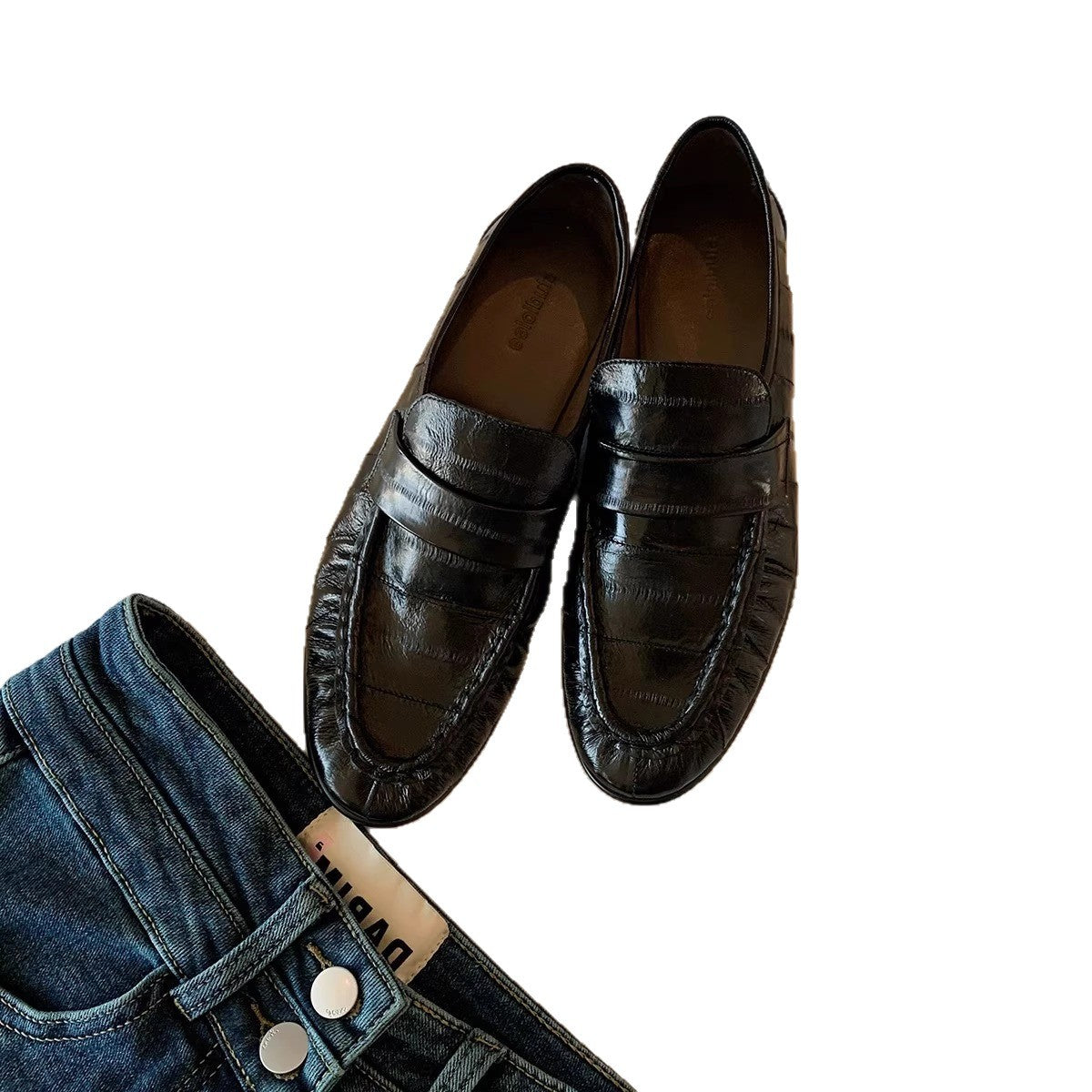 Damen Mokassins mit hochwertigem Lederdesign und modischem Riemen R&B