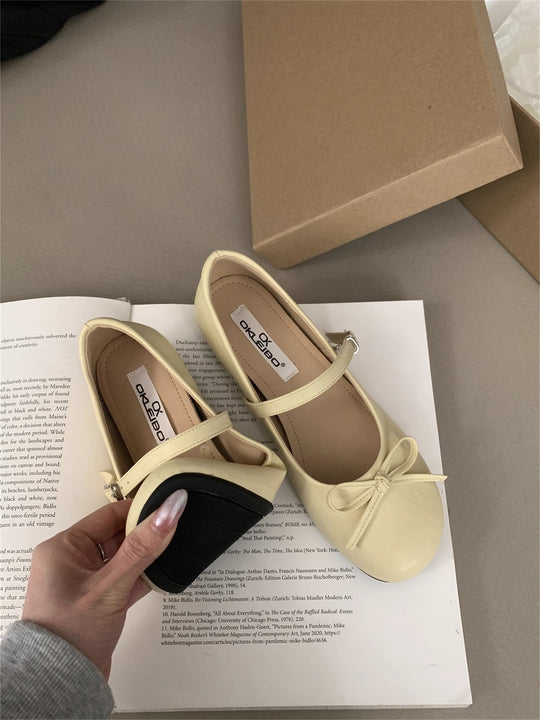 Damen Ballerinas mit elegantem Riemchen und zierlichem Schleifendetail R&B