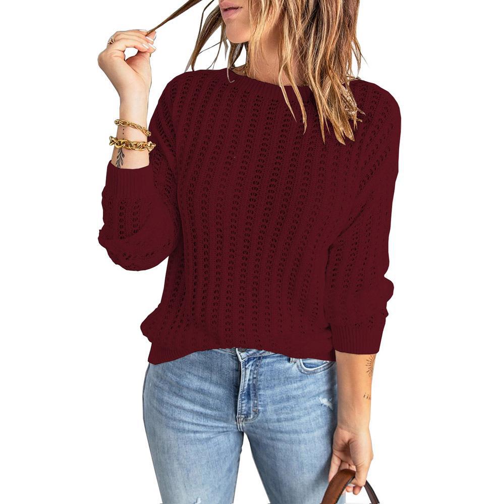 Damen Grobstrickpullover mit luftiger Struktur und modischem Schnitt R&B