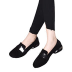 Damen Komfortable und stilvolle Ballerinas mit modischem Riemen R&B