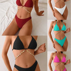 Damen Triangel-Bikini mit einzigartigem Bead-Detail R&B
