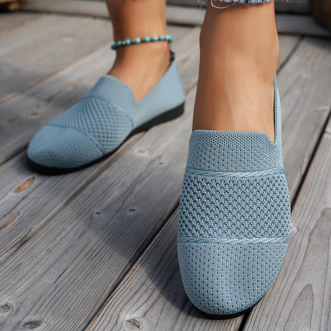 Damen komfortable Slipper mit innovativem Strickdesign R&B