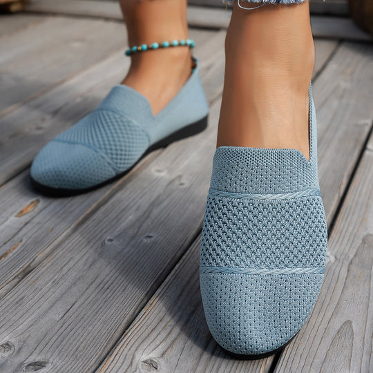 Damen komfortable Slipper mit innovativem Strickdesign R&B