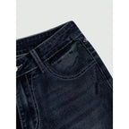 Damen Bootcut Jeans mit aufwendigen Stickereien und hohem Bund R&B