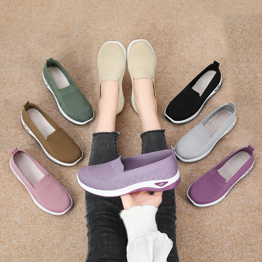 Damen bequeme Slip-On Sneakers R&B