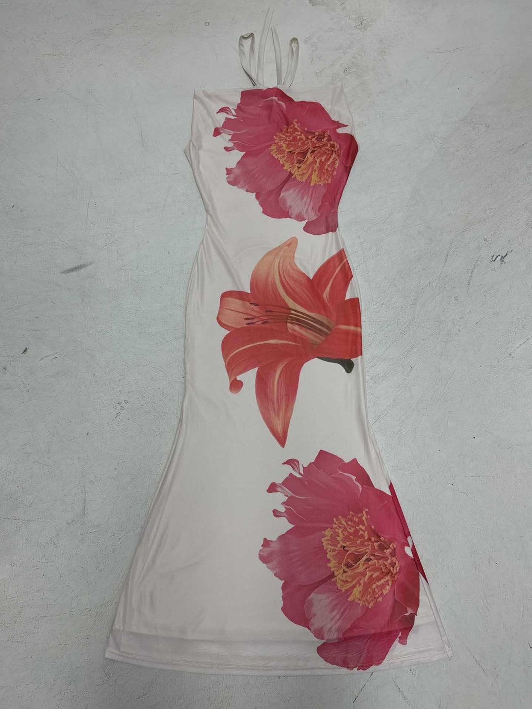 Damen Maxikleid mit floralem Design und Spitzenakzenten R&B