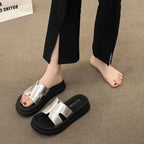 Damen moderne Pantoletten mit offener Ferse und trendigem Design R&B
