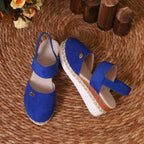 Damen Wedge-Sandaletten mit elastischem Riemendesign und komfortabler Plateausohle R&B