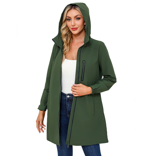 Damen Funktionsjacke mit verstellbarem Kapuzenkragen R&B