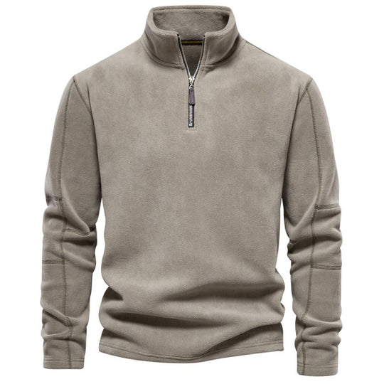 Herren Mikrofleece Pullover mit halbem Reißverschluss R&B
