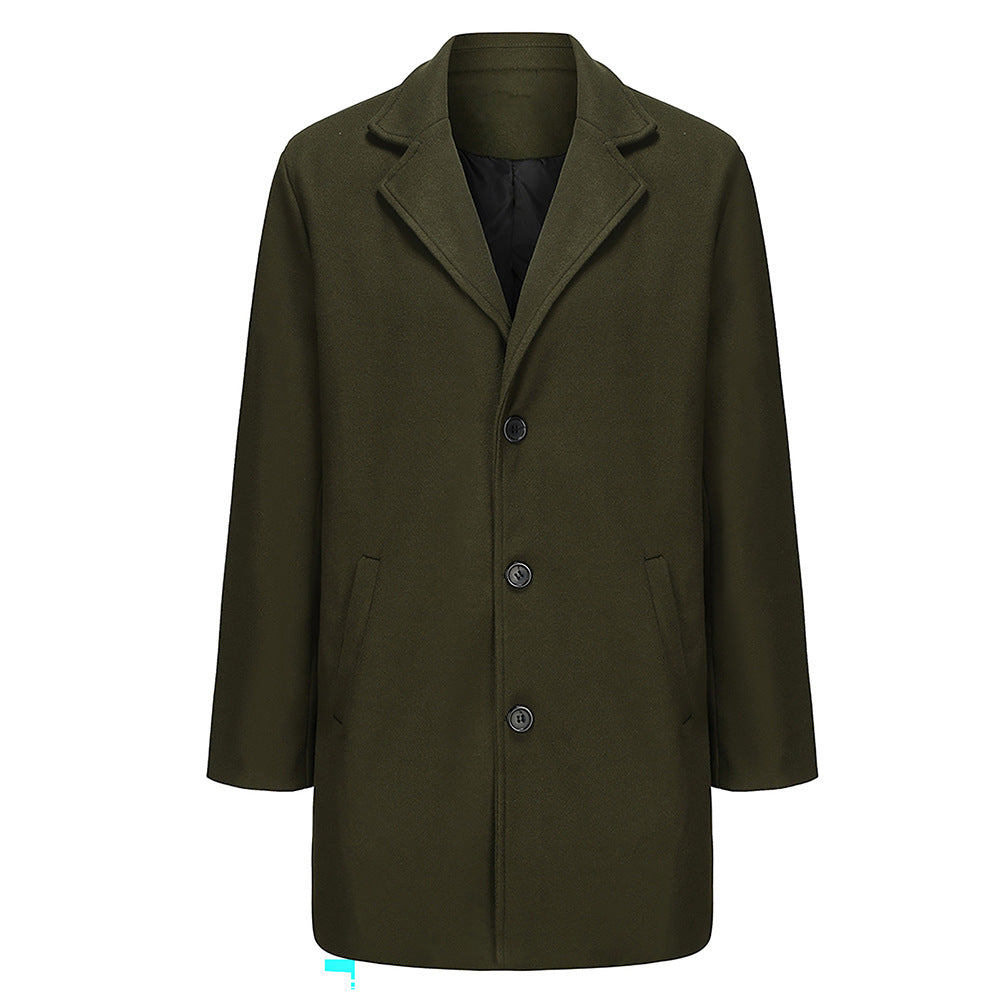Herren Eleganter Wollmantel mit hochwertiger Verarbeitung R&B