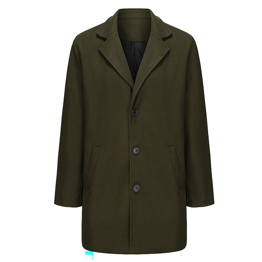 Herren Eleganter Wollmantel mit hochwertiger Verarbeitung R&B
