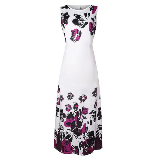 Damen Maxikleid mit Floralem Print und Praktischen Taschen R&B