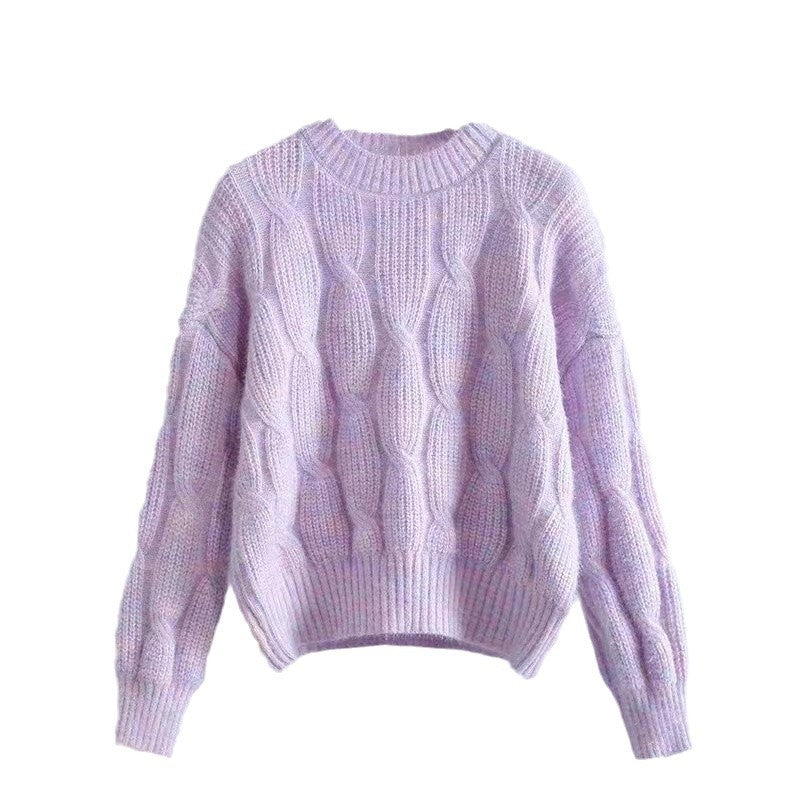 Damen Grobstrickpullover mit innovativem Wellenmuster R&B