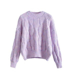 Damen Grobstrickpullover mit innovativem Wellenmuster R&B