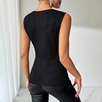 Damen Elegantes Top mit floralen Spitzenapplikationen und Strass R&B