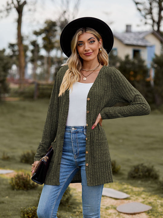 Damen Strickjacke mit strukturiertem Muster und praktischen Taschen R&B 1753970709