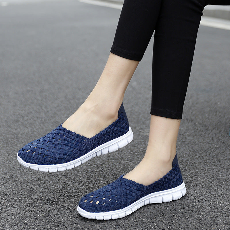 Damen Bequeme Schlupfschuhe mit atmungsaktiver Struktur und rutschfester Sohle