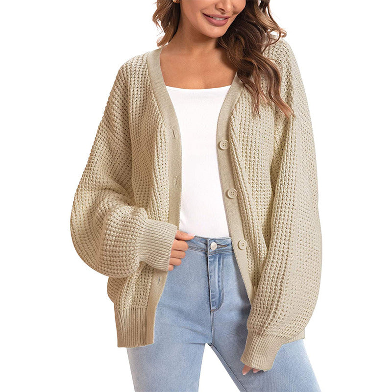 Damen kuschelige Strickjacke mit oversized Passform R&B
