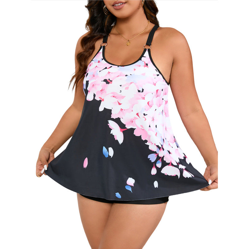 Damen Tankini-Oberteil mit floralem Design und schmeichelndem Schnitt R&B