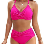 Damen Hochgeschnittener Bikini mit elegantem Wickeldetail R&B