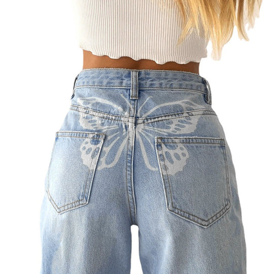 Damen lässige Mom-Jeans R&B