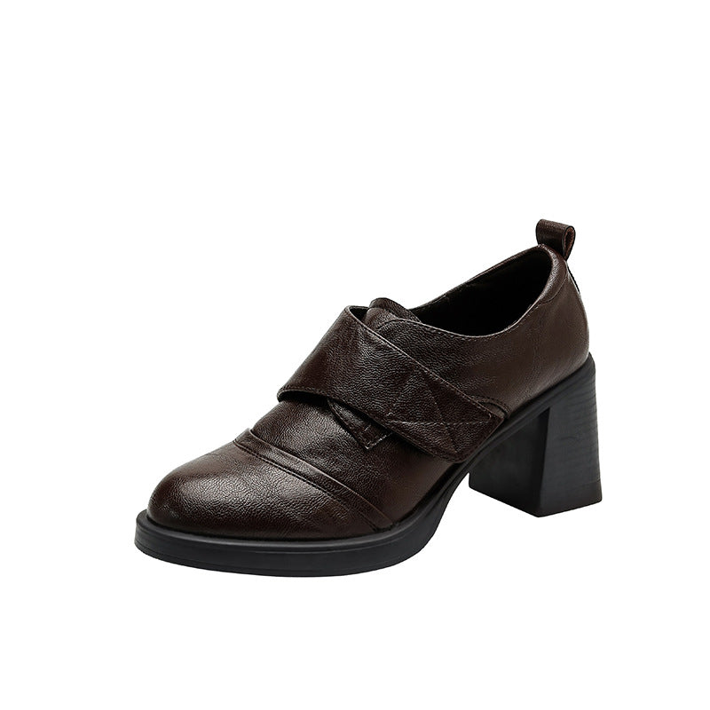 Damen modische Halbschuhe mit breitem Klettverschluss R&B