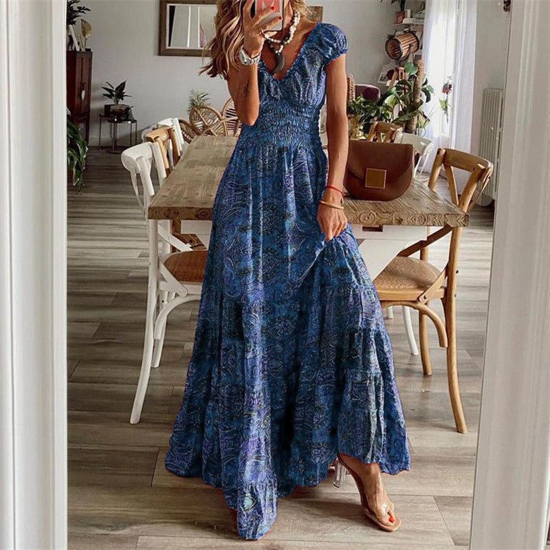 Damen Maxikleid mit raffiniertem Schnitt und verspieltem Volant R&B