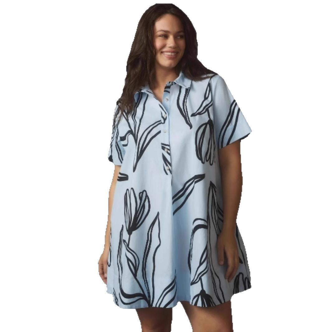 Damen Blusenkleid im entspannenden A-Linien-Schnitt R&B