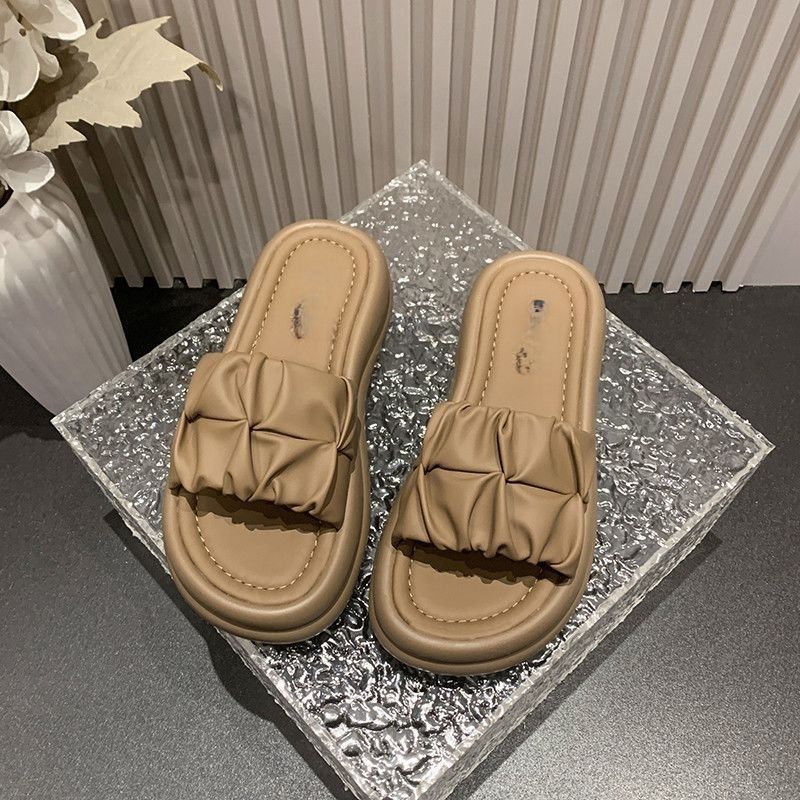 Damen bequeme Mules mit elegantem Rüschendesign R&B