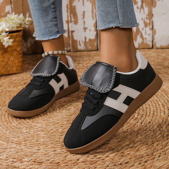 Damen Modische Sneakers mit eleganter Klappenakzent und rutschfester Sohle R&B
