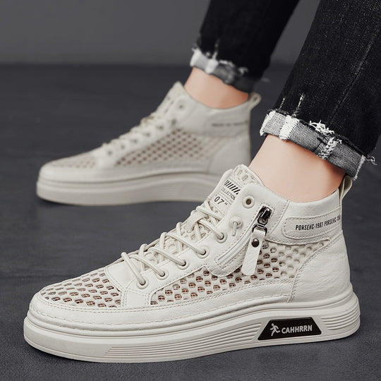 Damen Sportliche High-Top Sneakers mit atmungsaktivem Obermaterial und robustem Profil R&B
