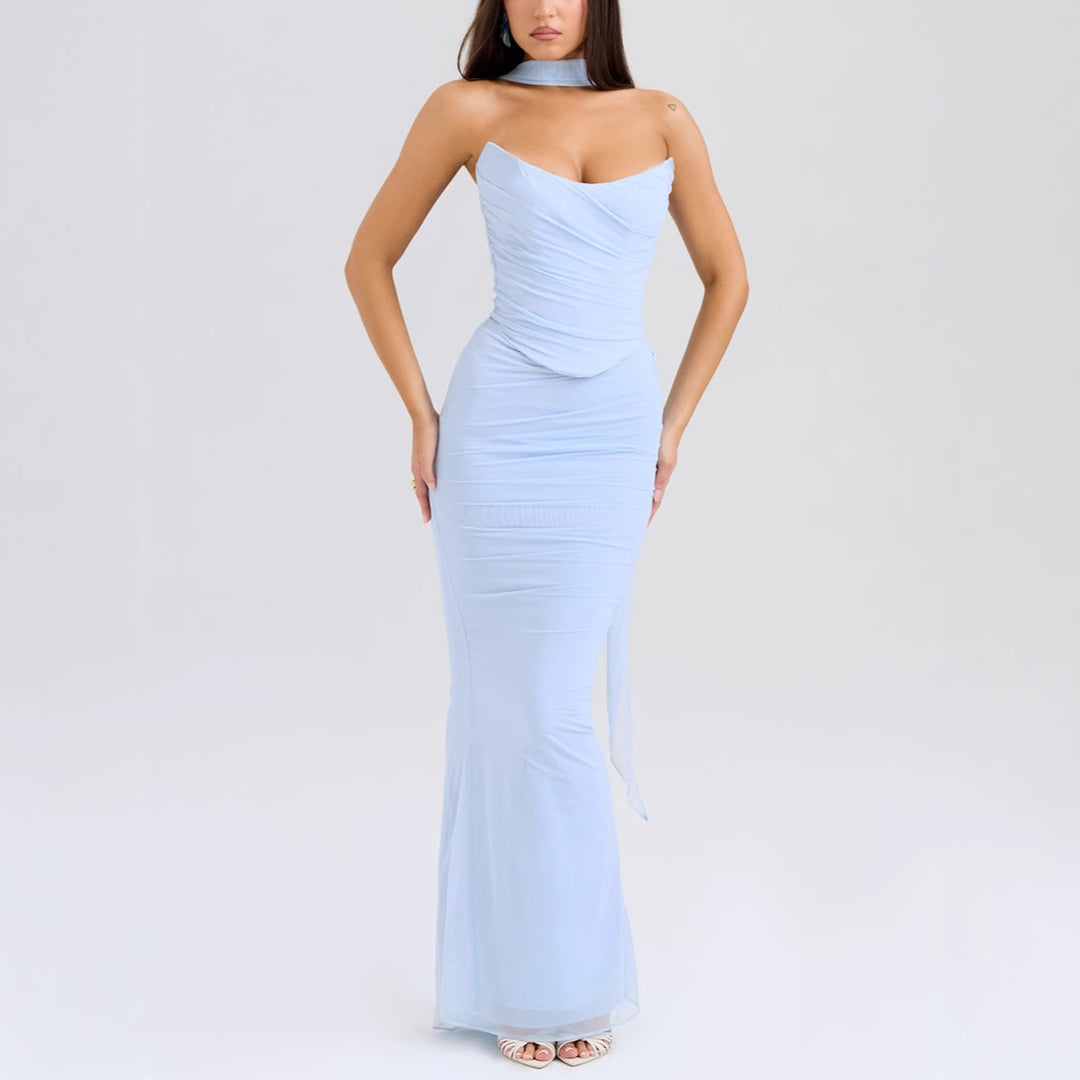 Damen Abendkleid mit schickem Dekolleté und figurbetontem Schnitt R&B