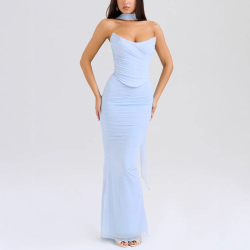 Damen Abendkleid mit schickem Dekolleté und figurbetontem Schnitt R&B