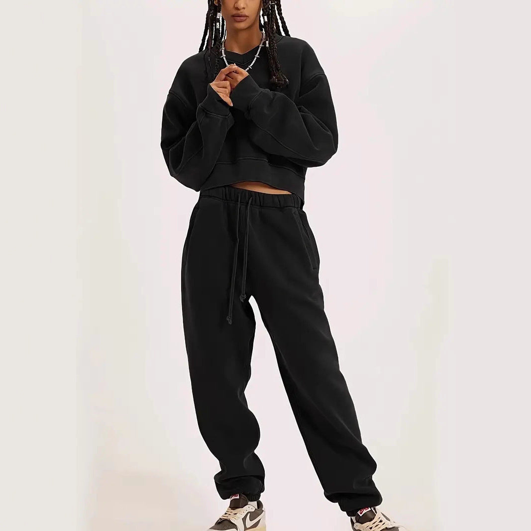 Damen lässiges Sweatshirt mit weiten Ärmeln und entspannter Passform R&B