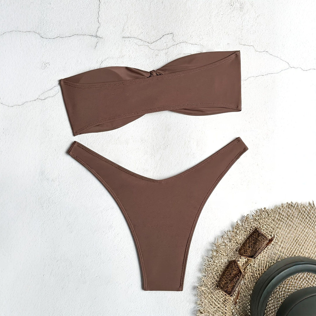 Damen Bandeau-Bikini mit innovativem Knotendesign R&B