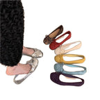 Damen Ballerinas mit glänzender Oberfläche und zierlichem Schleifendetail R&B