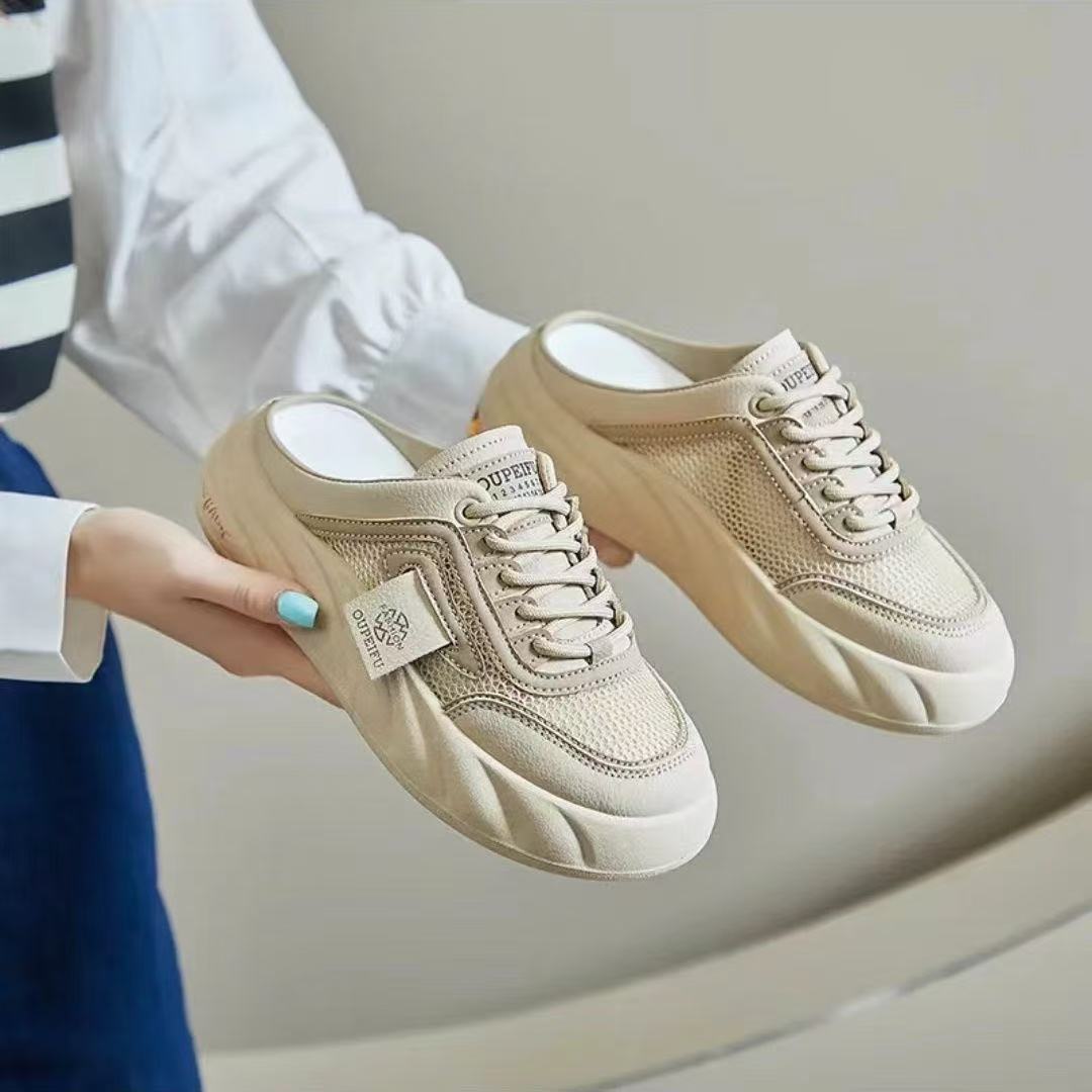 Damen Bequeme Slip-On Sneakers mit atmungsaktiver Mesh-Oberfläche R&B