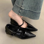 Damen elegante Slingback Pumps mit modischem Riemchen R&B