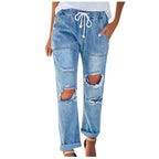 Damen Relaxed Fit Jeans mit modernen Rissen